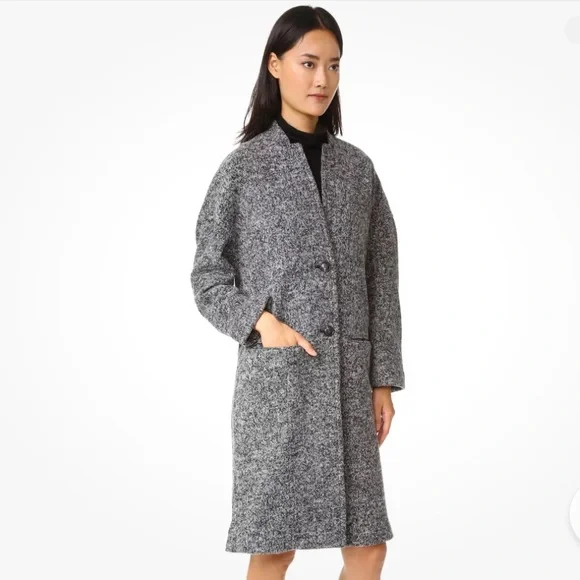 ATM Anthony Thomas Melillo Kimono Overcoat Heather Gray Women Size Small $795